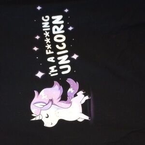 Black unicorn T-shirt 3XL